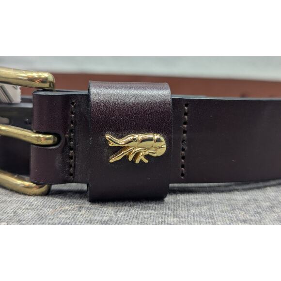 TORINO Mens Belt - Brown, Leather, Aniline Kipskin Shoulders, Crayfish, 40, NWT - Picture 1 of 4